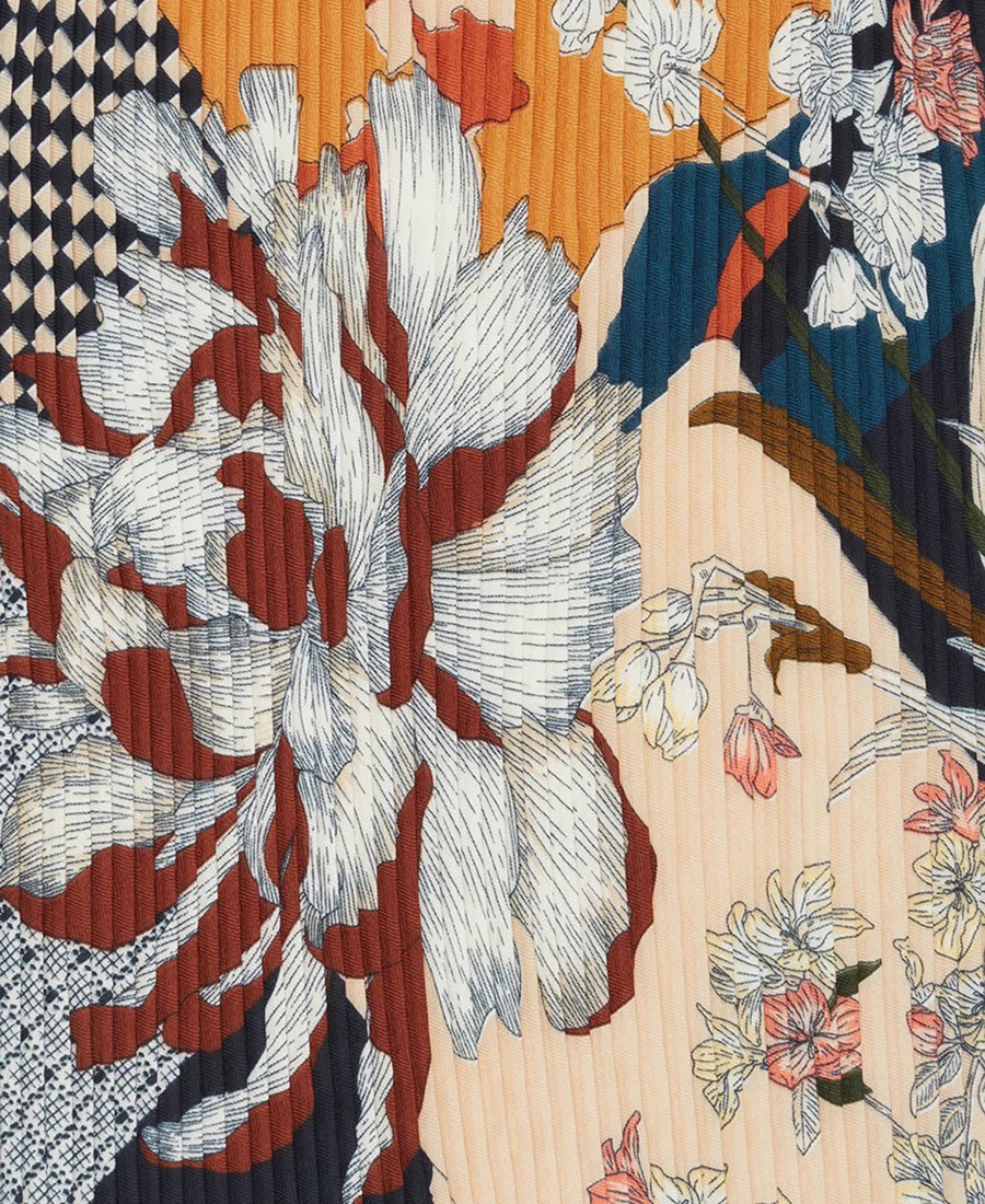 Nali Γυναικείο Μαντήλι Πλισέ Floral Εμπριμέ φωτογραφία