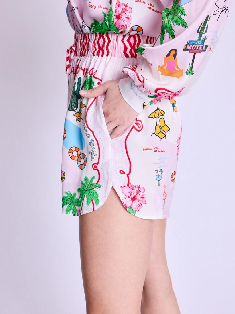 Berenice Shorts with summer print φωτογραφία