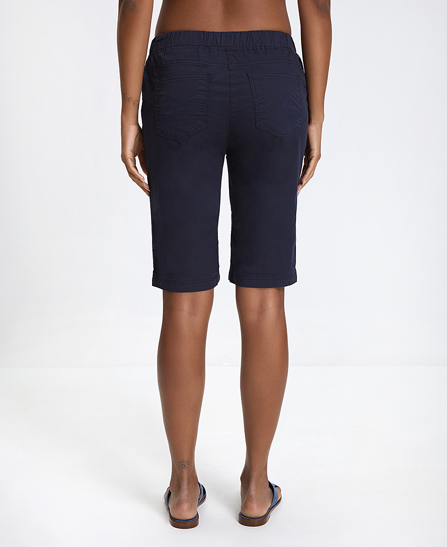 Γυναικεία Βερμούδα με Ελαστική Μέση Regular Fit σε Μπλε φωτογραφία