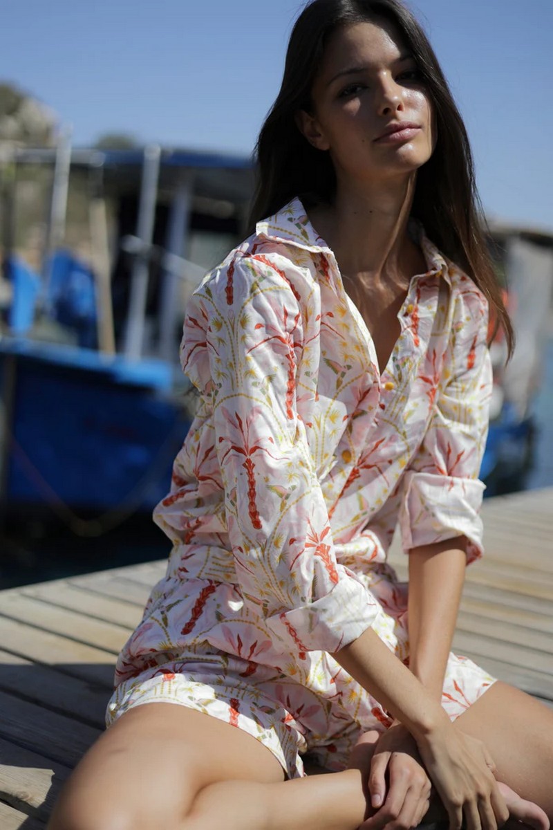 Luna Llena Γυναικείο Σορτς Regular Fit Βαμβακερό Με Ζώνη Και Print φωτογραφία