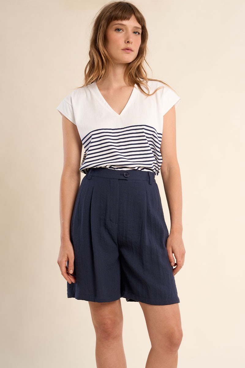 Molly Bracken Γυναικείο Ψηλόμεσο Σορτς Με Πιέτες φωτογραφία