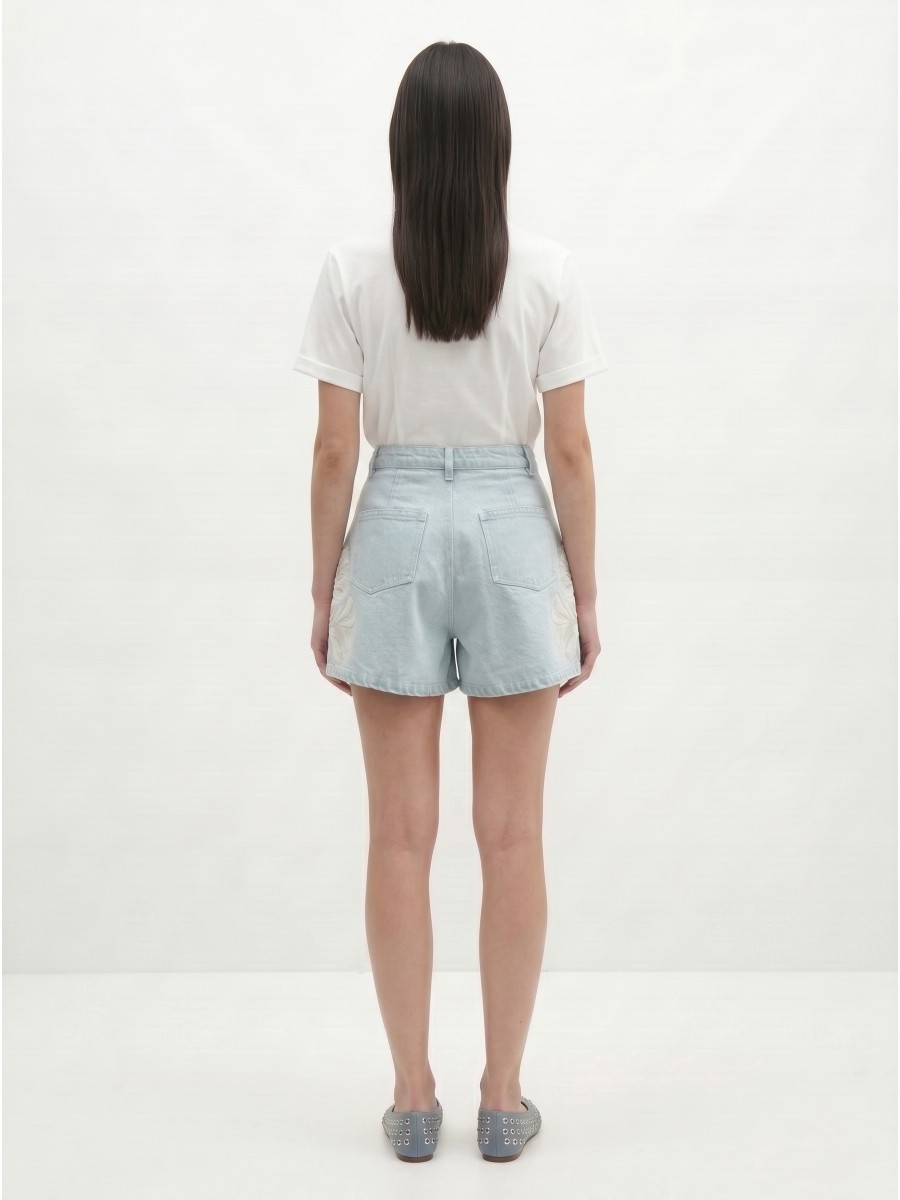 Berenice Γυναικείο Denim Shorts Με Πιέτες φωτογραφία