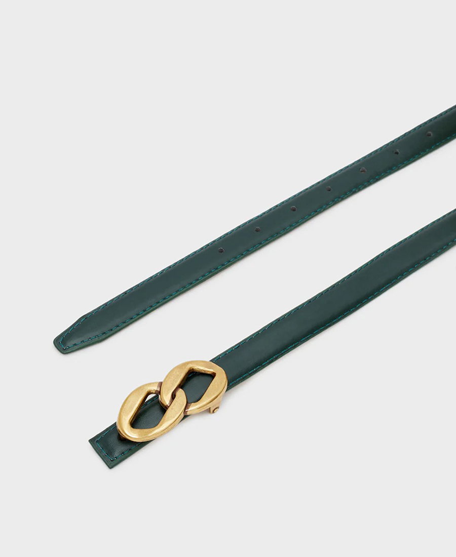 Nali Γυναικεία Ζώνη Με Χρυσή Αγκράφα Σε Σχήμα Άπειρου φωτογραφία