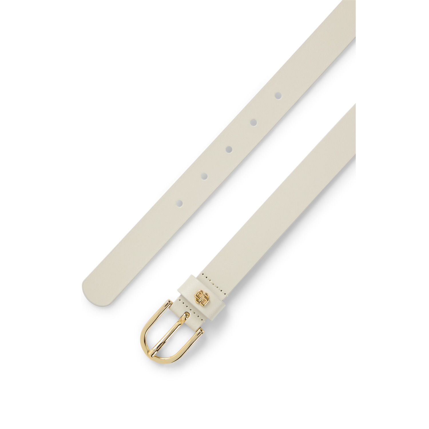 Boss Γυναικεία Δερμάτινη Ζώνη με Μεταλλικό Μονόγραμμα Double B και Χρυσή Λάμψη φωτογραφία