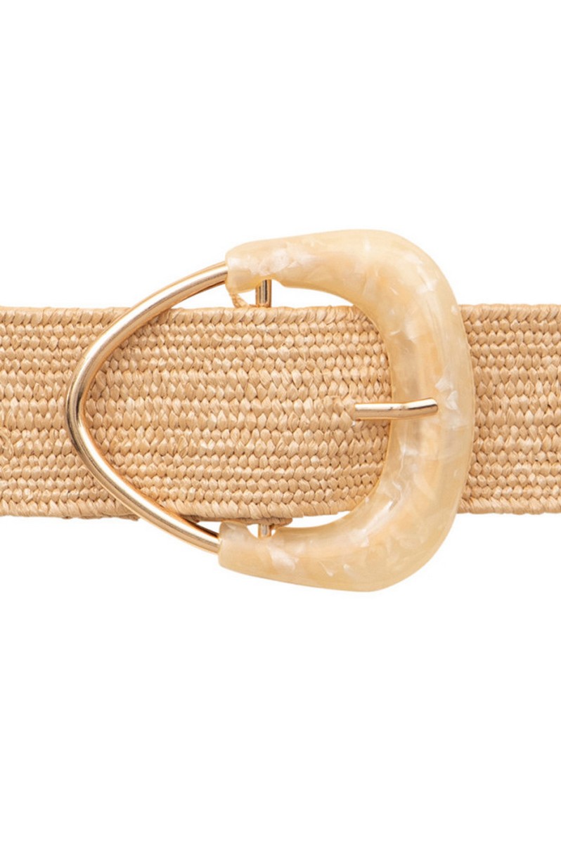 Molly Bracken Γυναικεία Ζώνη Με Ψάθινη Υφή Και Pearl Buckle φωτογραφία