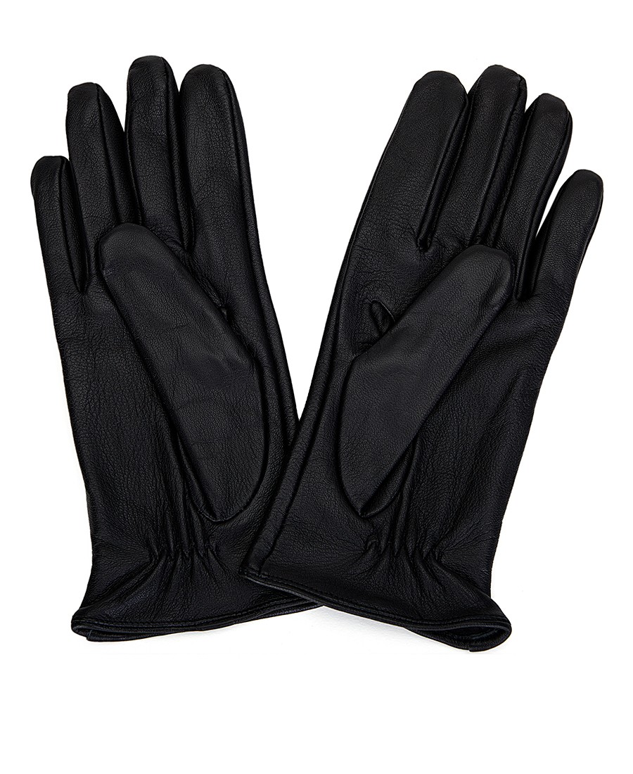 Γυναικεία Δερμάτινα Γάντια με Τρουκς σε Μαύρο φωτογραφία