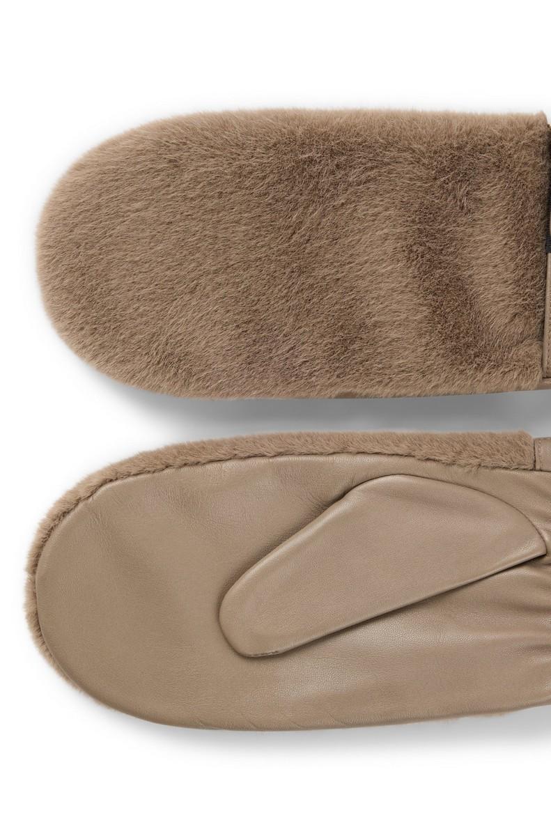 Boss Γυναικεία Γάντια Από Γούνινη Υφή & Δέρμα φωτογραφία