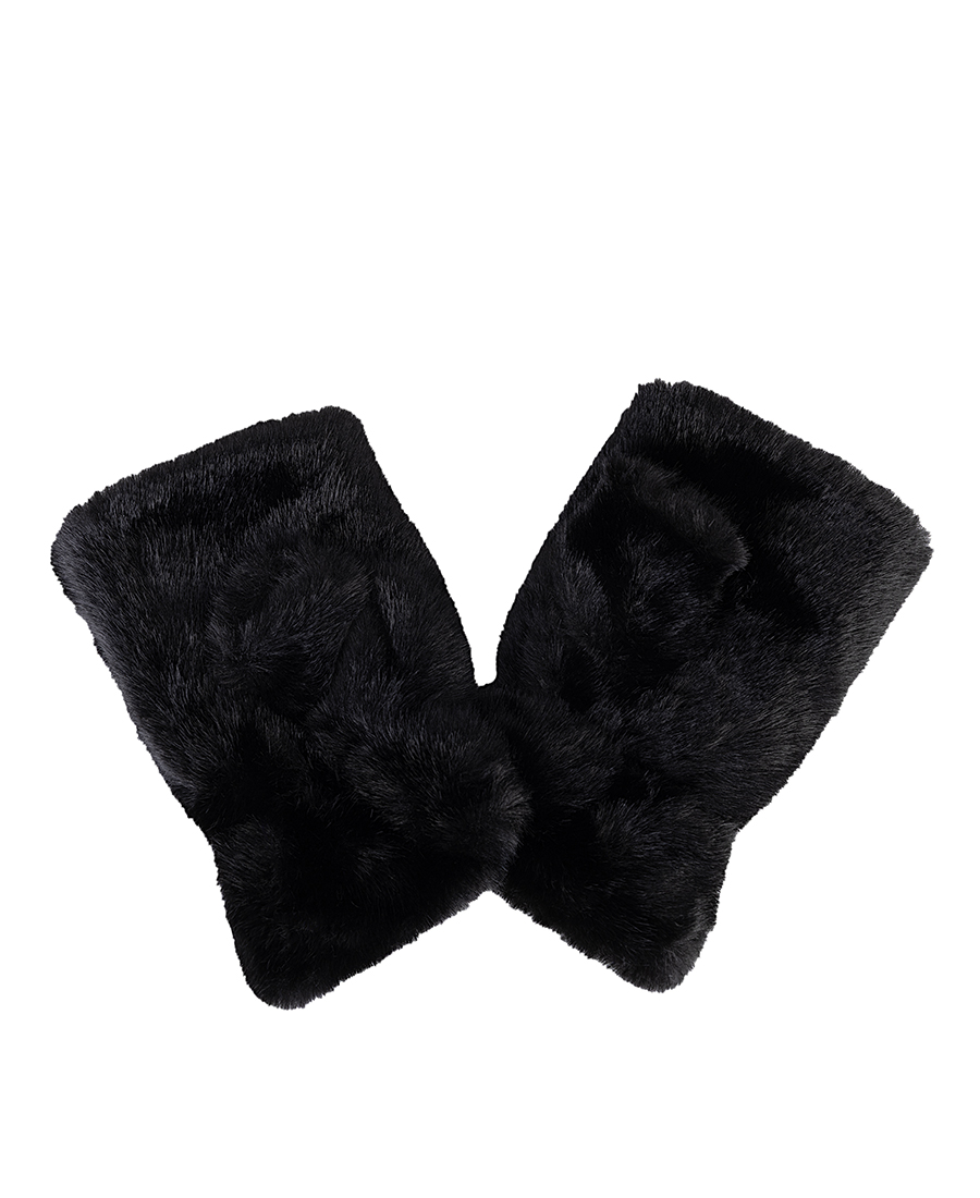 Γυναικεία Γάντια Τύπου Μιτς Με Faux Fur Υφή φωτογραφία