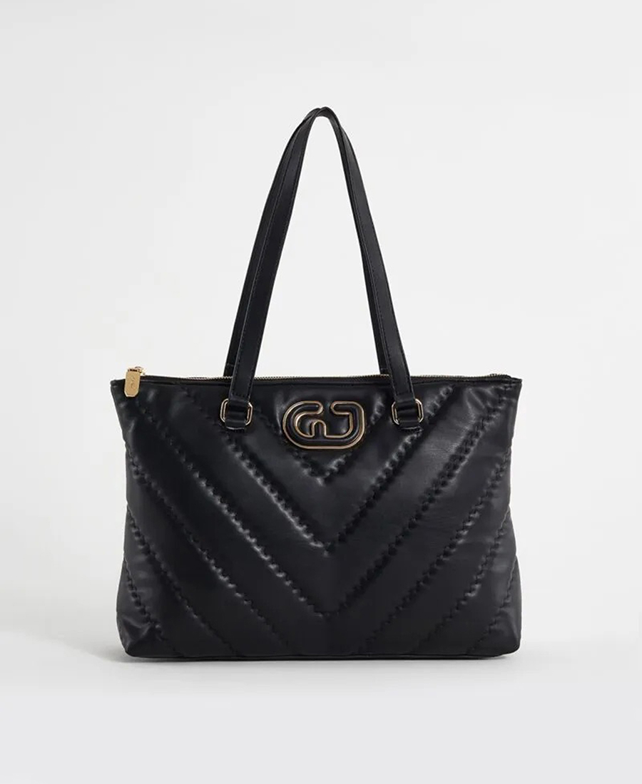 Gaudi Γυναικεία Καπιτονέ Τσάντα Shopper Μαύρη