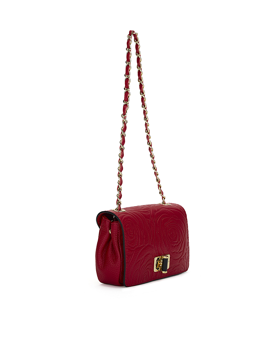 Massimo Braccialini Γυναικεία Δερμάτινη Crossbody Τσάντα σε Κόκκινο φωτογραφία