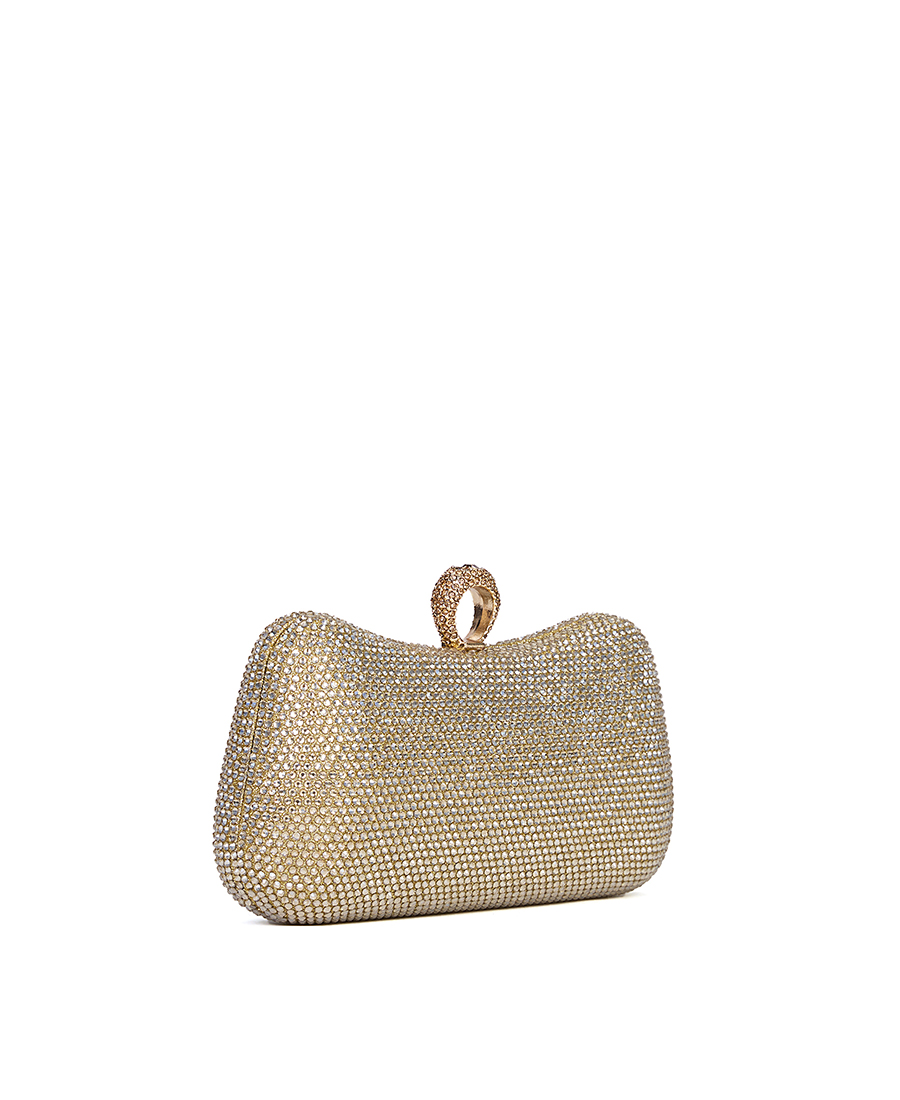 Γυναικείο Αμπιγιέ Τσαντάκι Clutch Χειρός/Ώμου με Strass & Μεταλλικές Λεπτομέρειες φωτογραφία