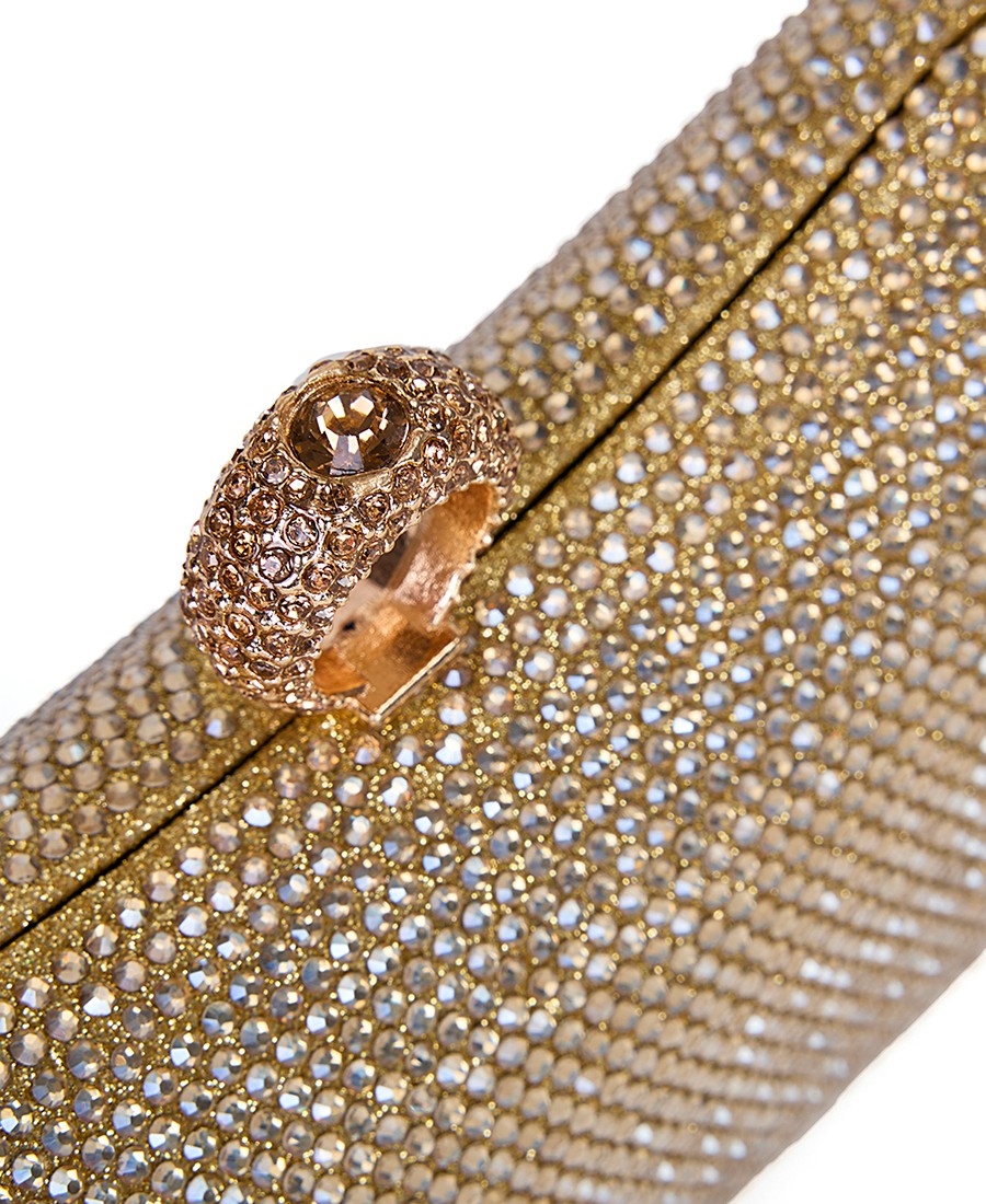 Γυναικείο Αμπιγιέ Τσαντάκι Clutch Χειρός/Ώμου με Strass & Μεταλλικές Λεπτομέρειες φωτογραφία