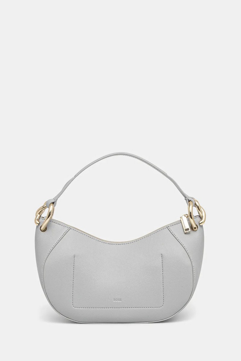 Boss Γυναικεία Τσάντα Ώμου με Εσωτερικές Θήκες σε Ανοιχτό Γκρι