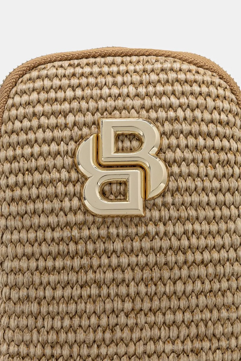 Boss Γυναικεία Θήκη Κινητού με Ψάθα και Ρυθμιζόμενο Λουράκι σε Μπεζ φωτογραφία