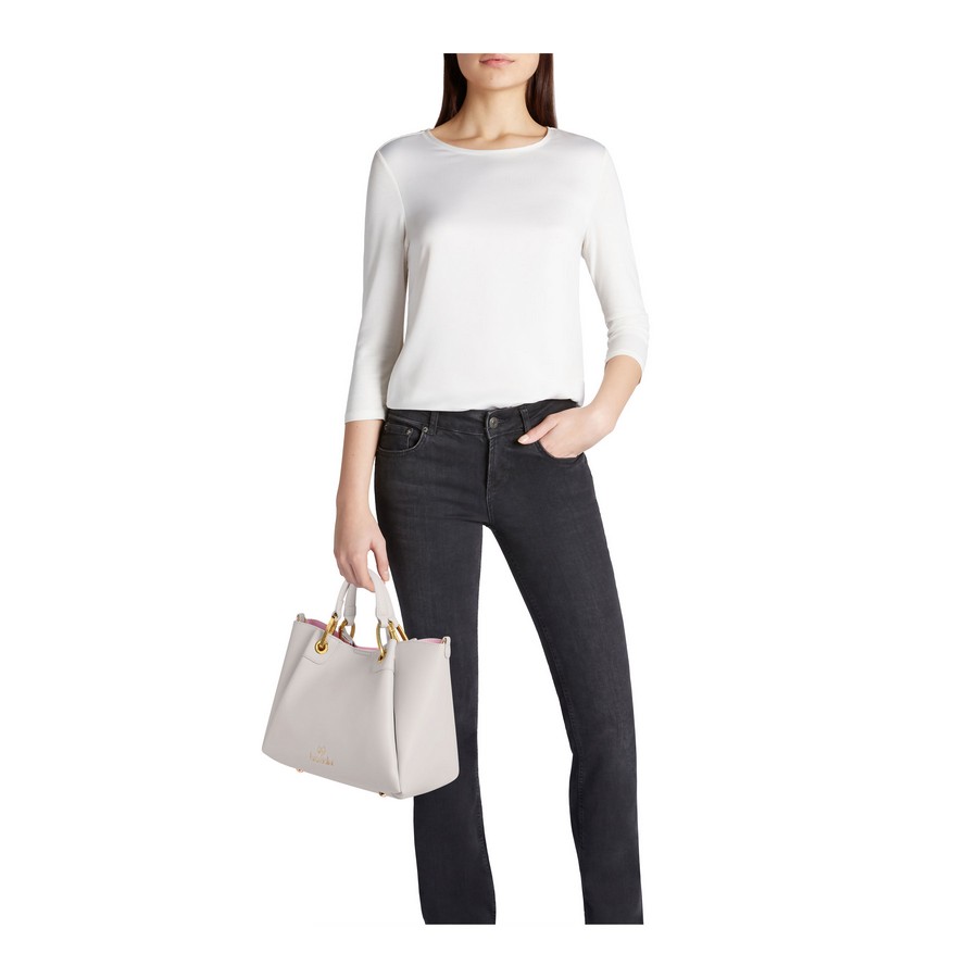 Braccialini Γυναικεία Τσάντα με Διπλά Χερούλια & Χρυσές Λεπτομέρειες Γκρι φωτογραφία