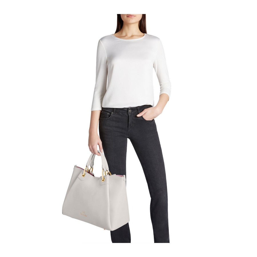 Braccialini Γυναικεία Τσάντα με Διπλά Χερούλια & Χρυσές Λεπτομέρειες Γκρι φωτογραφία