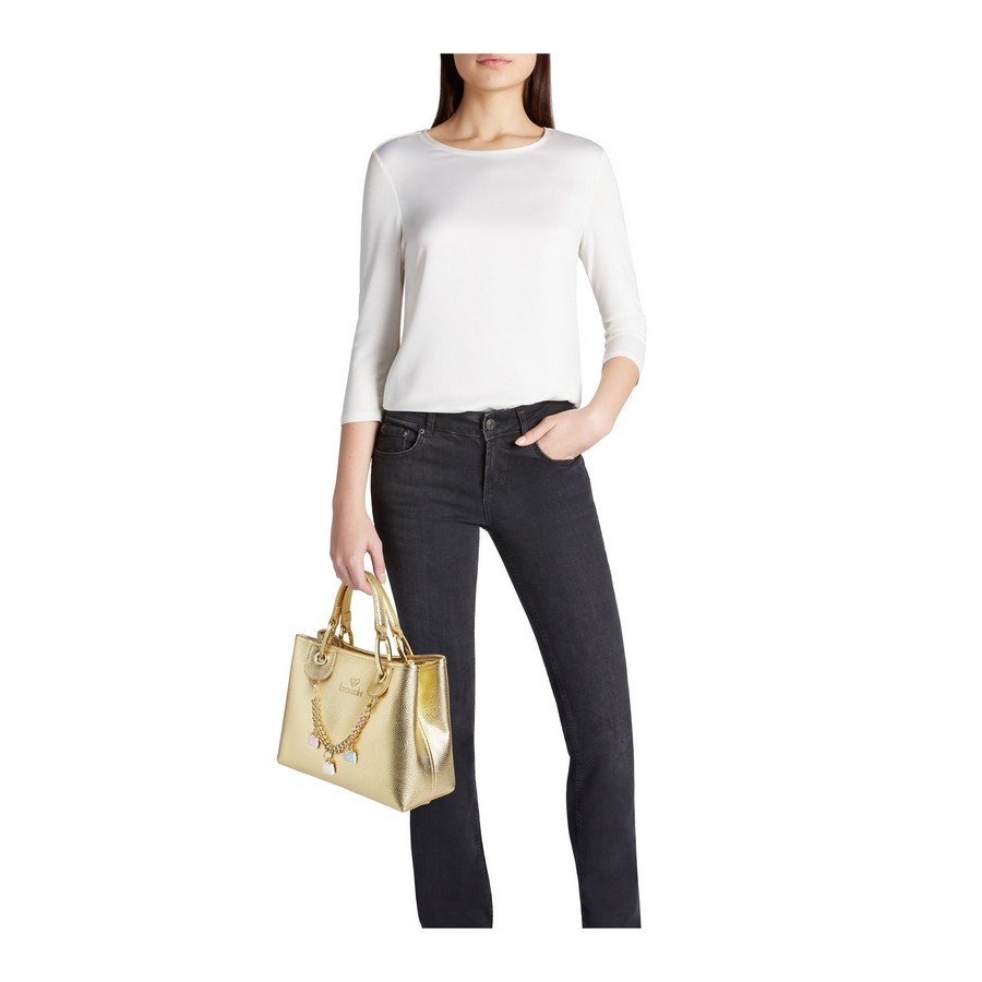 Braccialini Γυναικεία Τσάντα Beth Χρυσή με Διπλά Χερούλια & Αποσπώμενο Λουράκι Χρυσή φωτογραφία