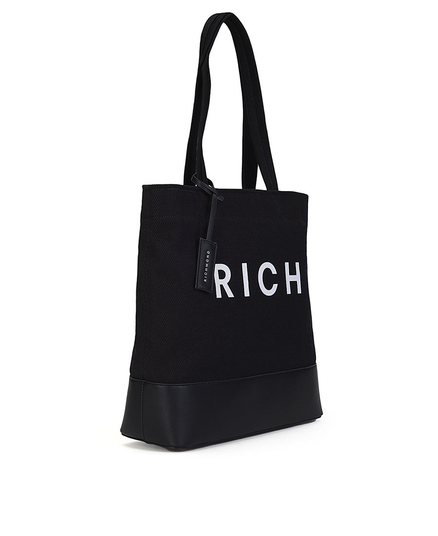 John Richmond Γυναικεία Τσάντα Ώμου Μαύρη Με Λογότυπο RICH φωτογραφία