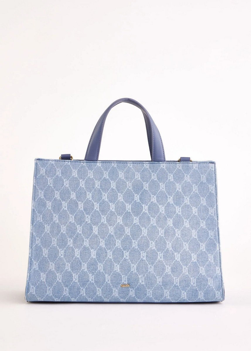 Gaudi Γυναικεία Τσάντα Ώμου Τζιν Με Κέντημα Logo φωτογραφία
