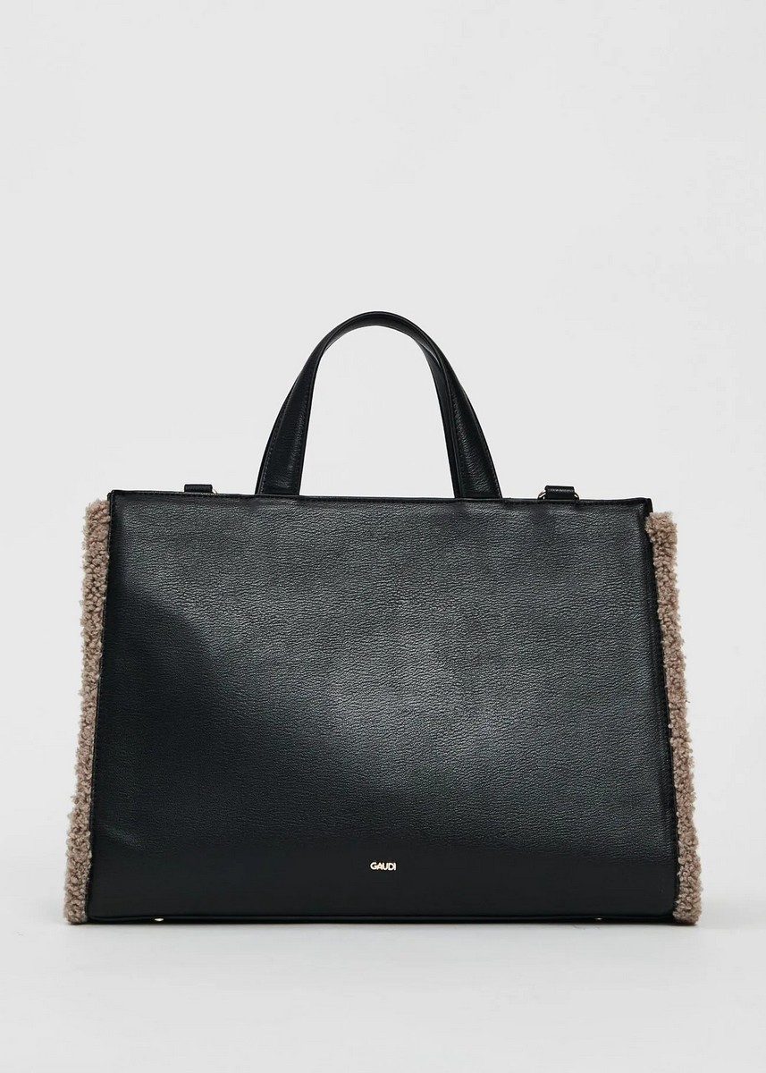 Gaudi Γυναικεία Shopper Τσάντα Με Teddy Λεπτομέρειες Και Αποσπώμενο Λουράκι φωτογραφία
