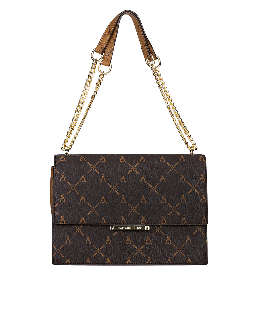 L'Atelier du Sac L’Atelier Du Sac Γυναικεία Τσάντα Ώμου Με All Over Monogram Και Αλυσίδα