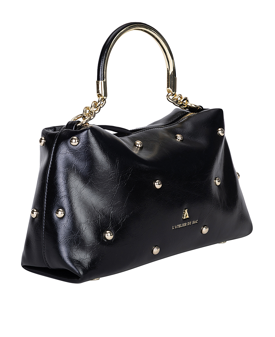 L’Atelier Du Sac Γυναικεία Τσάντα Χειρός Με Μεταλλικό Χερούλι Και Studs φωτογραφία
