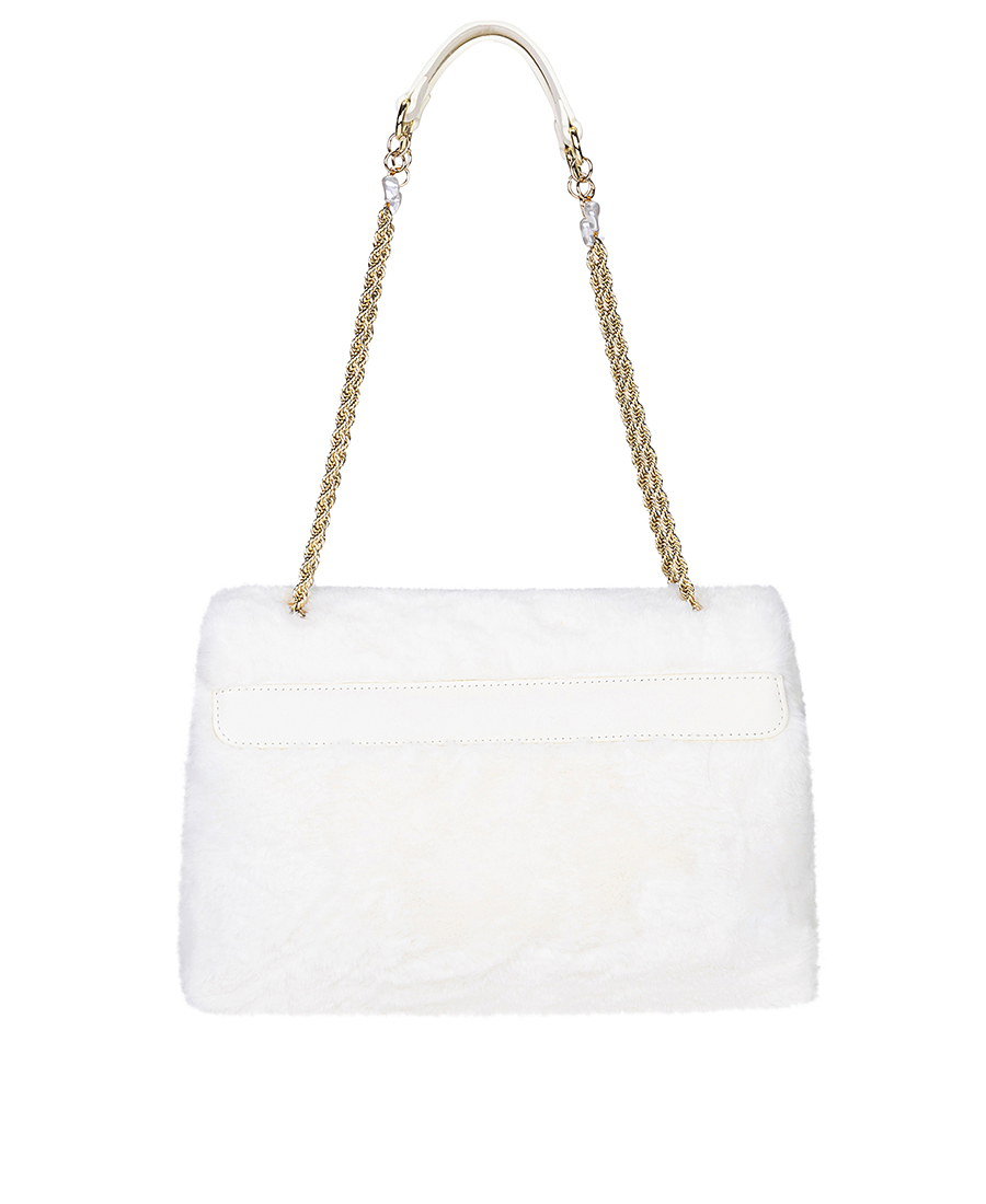 L’Atelier Du Sac Γυναικεία Τσάντα Ώμου Με Eco Fur Υφή Και Αλυσίδα φωτογραφία