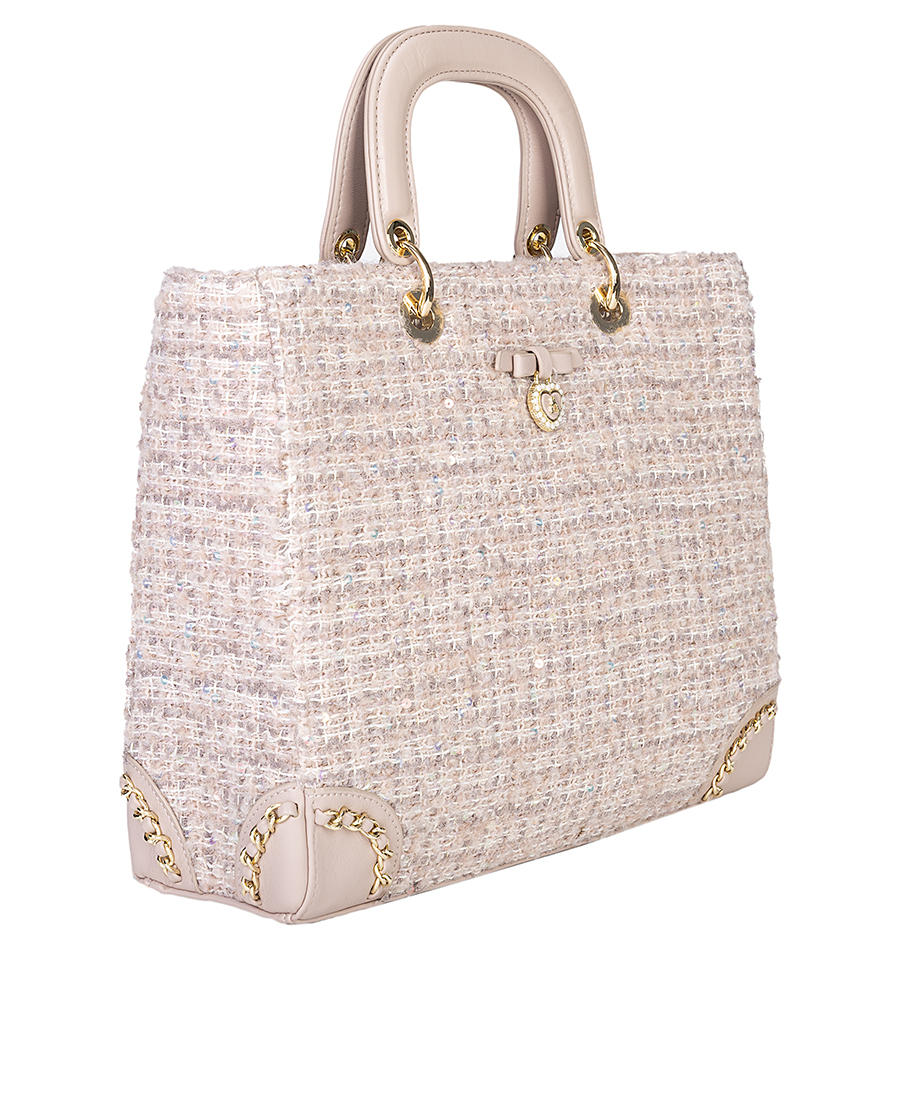 L’Atelier Du Sac Γυναικεία Τσάντα Χειρός Με Υφή Tweed Eco Pelle φωτογραφία