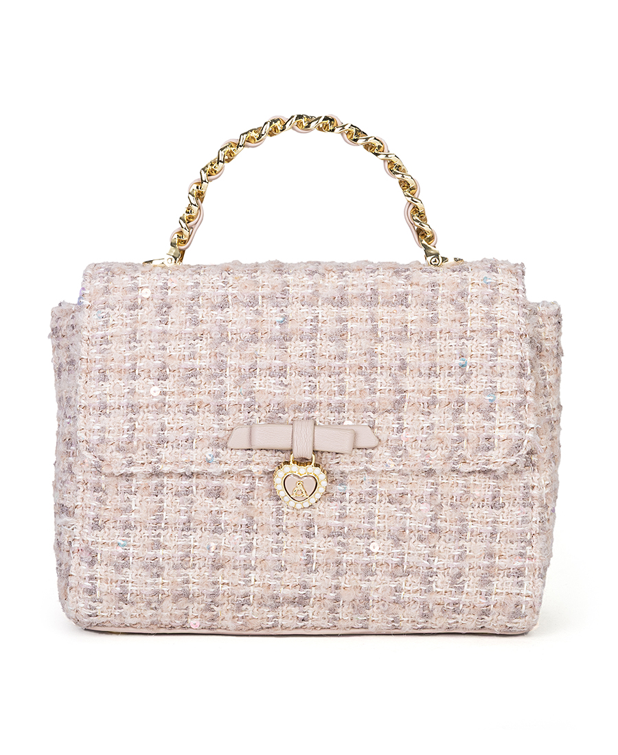 L'Atelier du Sac L’Atelier Du Sac Γυναικεία Τσάντα Χειρός Με Tweed Υφή Και Αλυσίδα