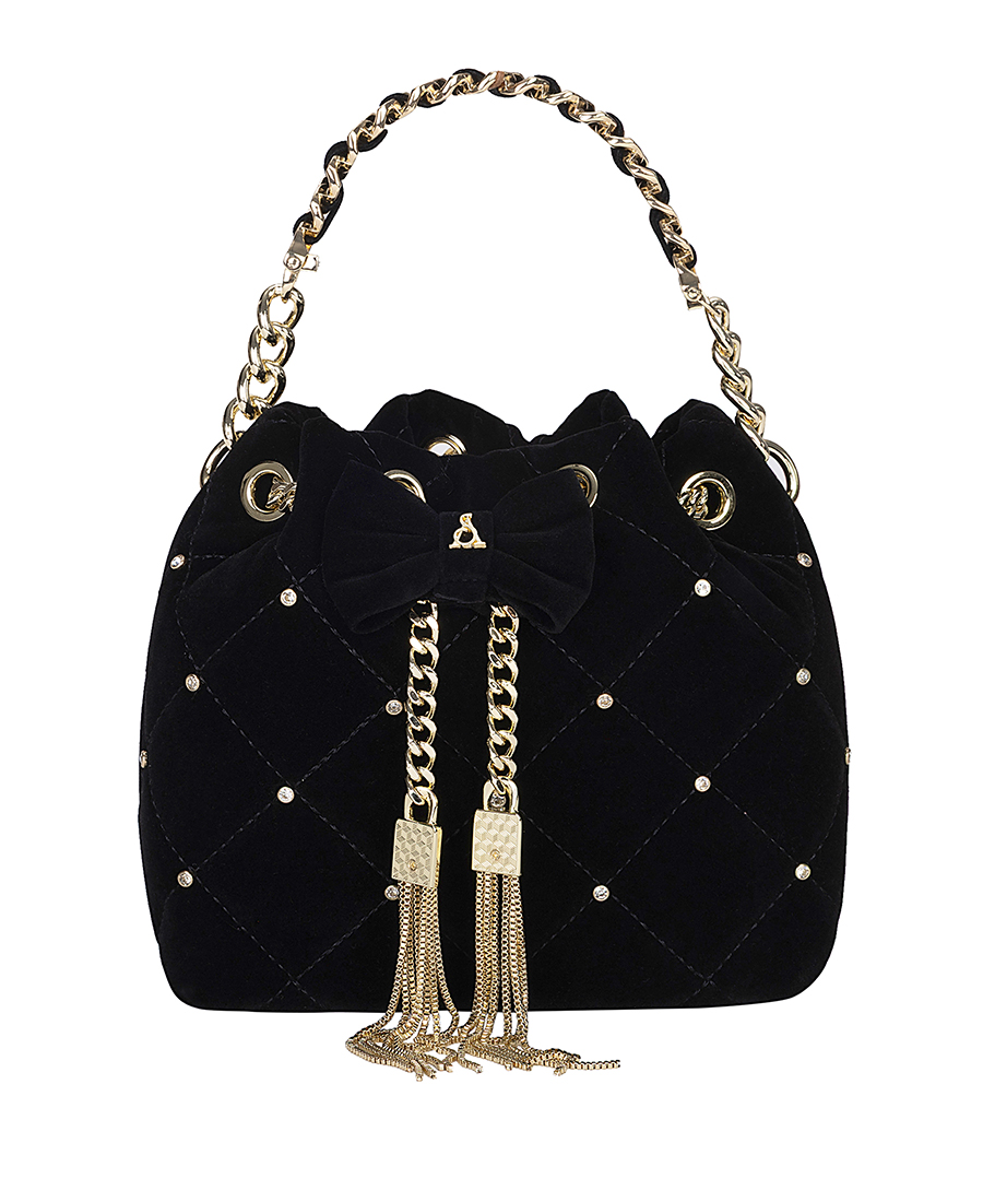 L'Atelier du Sac L’Atelier Du Sac Γυναικεία Τσάντα Bucket Με Καπιτονέ Σχέδιο Και Κοσμηματικές Αλυσίδες