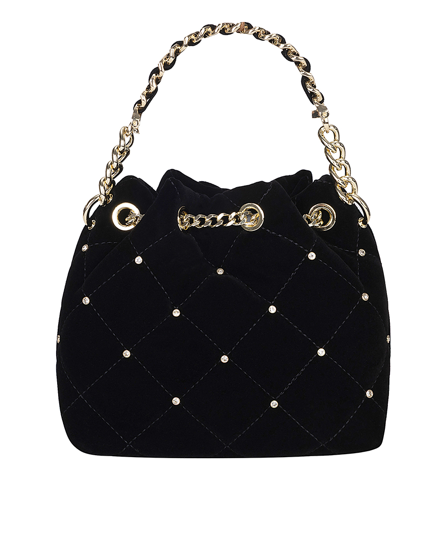 L’Atelier Du Sac Γυναικεία Τσάντα Bucket Με Καπιτονέ Σχέδιο Και Κοσμηματικές Αλυσίδες φωτογραφία