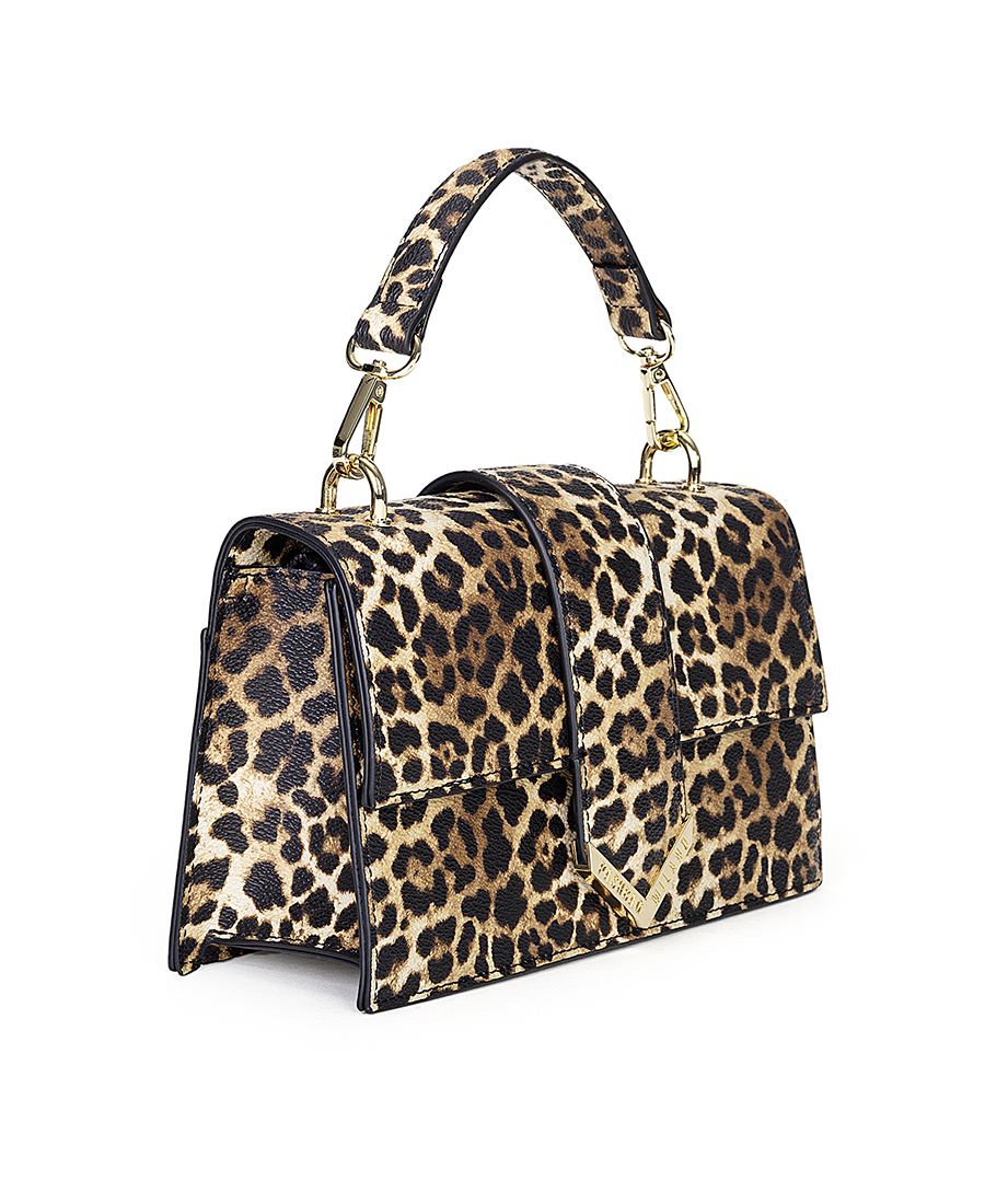 Pashbag Milano Γυναικεία Τσάντα Χειρός Με Animal Print Και Κεντρικό Strap Detail φωτογραφία