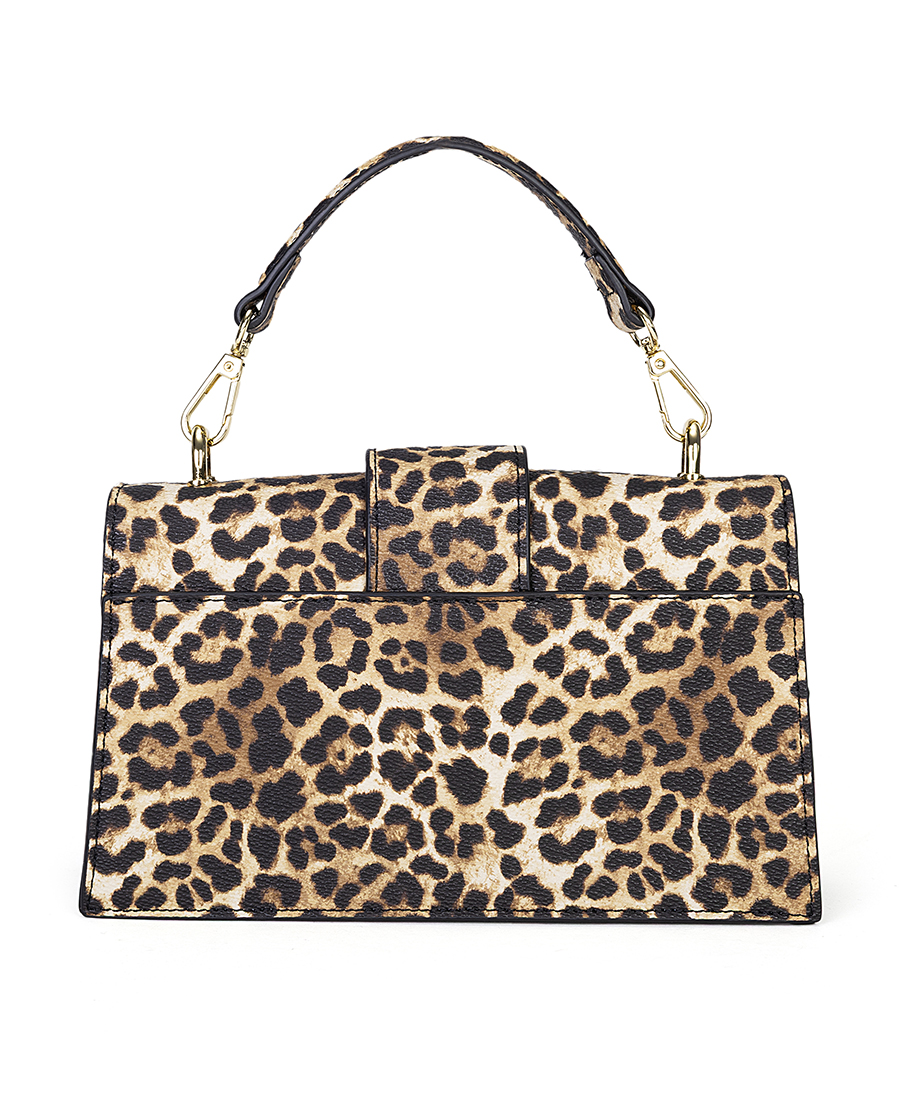 Pashbag Milano Γυναικεία Τσάντα Χειρός Με Animal Print Και Κεντρικό Strap Detail φωτογραφία