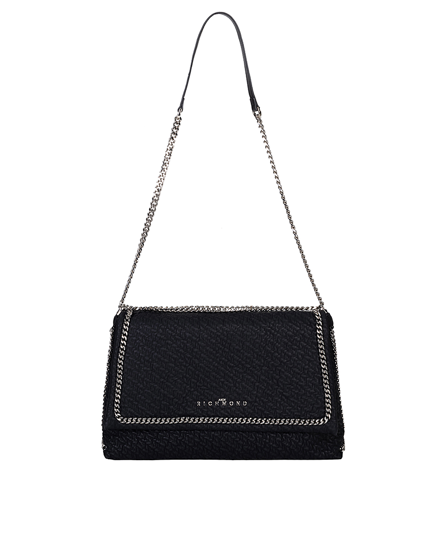 John Richmond Γυναικεία Τσάντα Ώμου Με Αλυσίδα Και Περιμετρικό Chain Detail