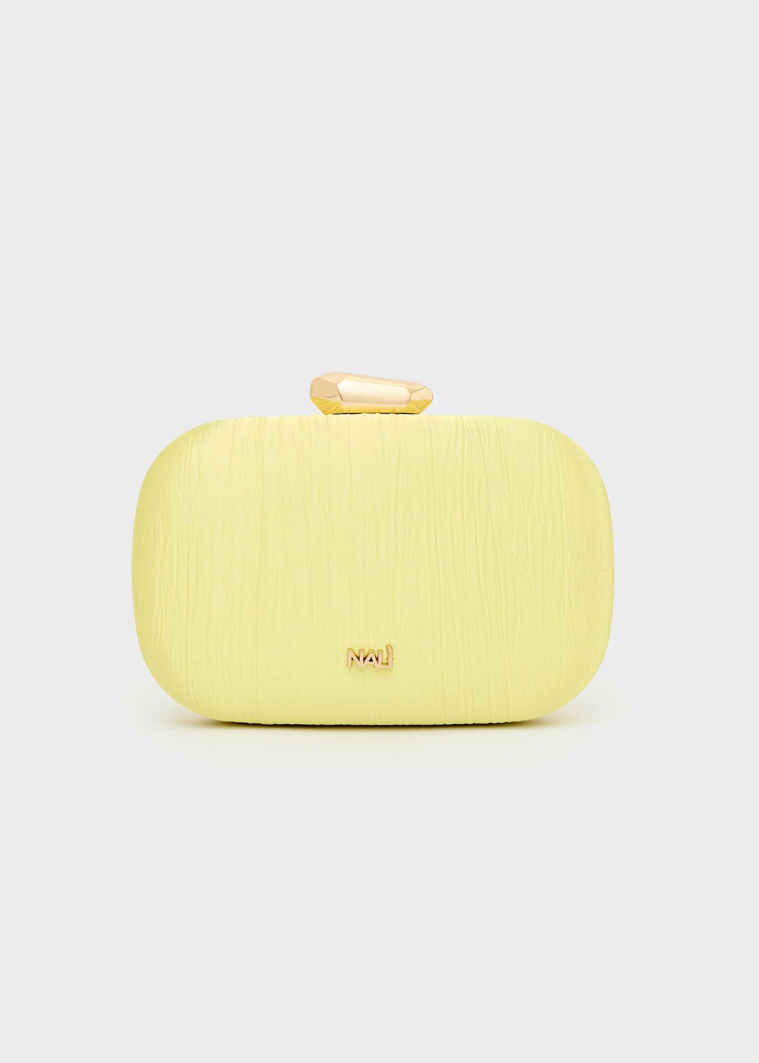 Nali Γυναικεία Clutch Τσάντα Με Μεταλλική Αλυσίδα Και Structured Σχέδιο