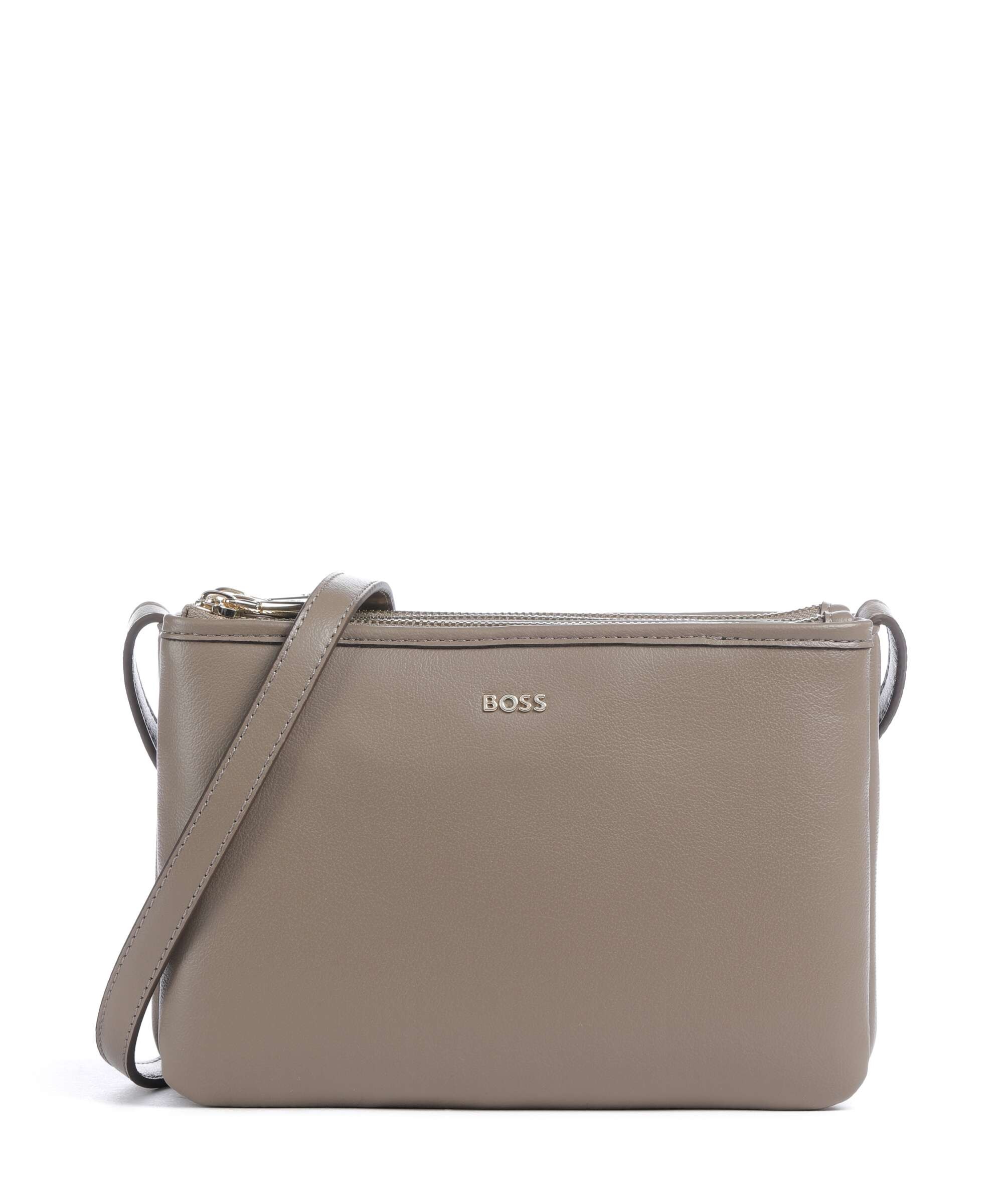 Boss Γυναικεία Μονόχρωμη Crossbody Τσάντα Από Οικολογικό Δέρμα Με Τρεις Θήκες Για Καθημερινές Εμφανίσεις