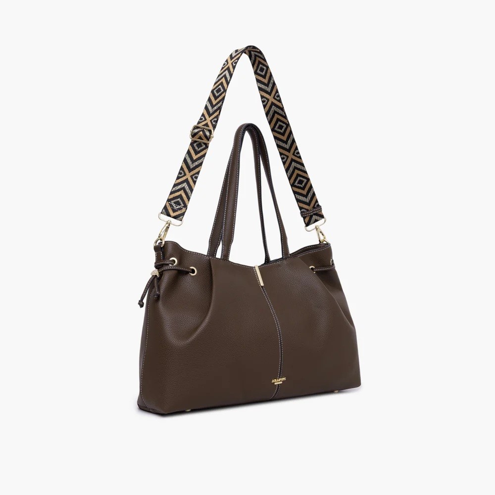 Lollipops Γυναικεία Καφέ Τσάντα Shopper Με Λουράκι Ώμου Για All-Day Εμφανίσεις