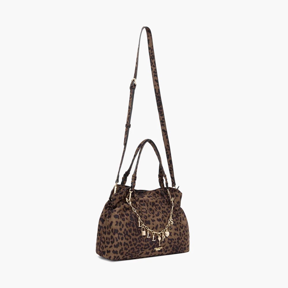 Lollipops Γυναικεία Animal Print Τσάντα Shopper Με Charms Και Λουράκι Ώμου Για Statement Εμφανίσεις