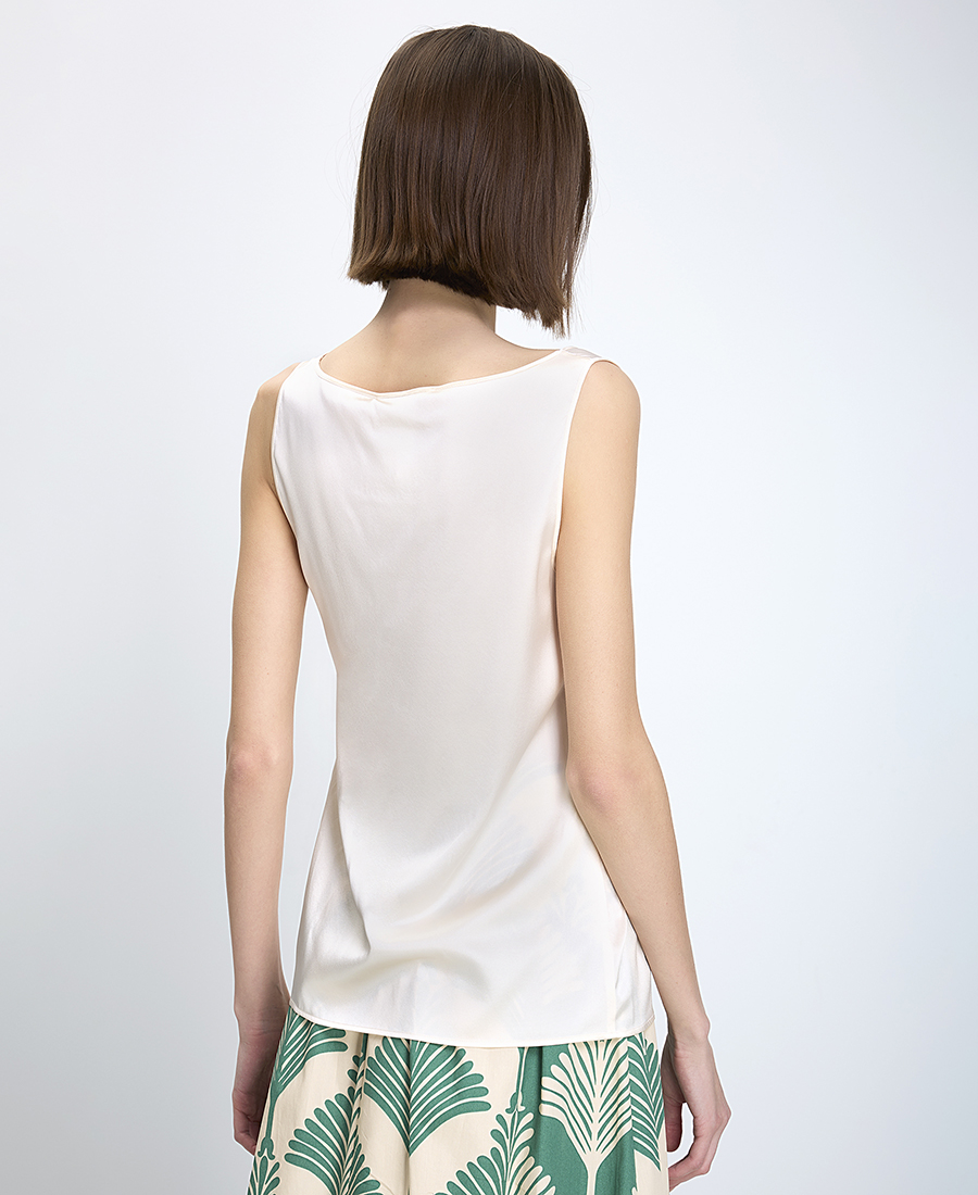 Penny Black Γυναικείο Τοπ Regular Fit Μεταξωτό Εκρού φωτογραφία