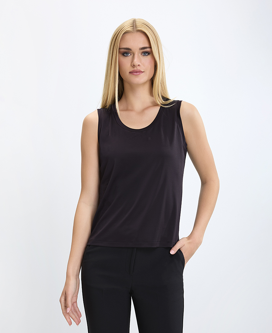 Γυναικείο Τοπ με Στρογγυλή Λαιμόκοψη και Άνετη Γραμμή