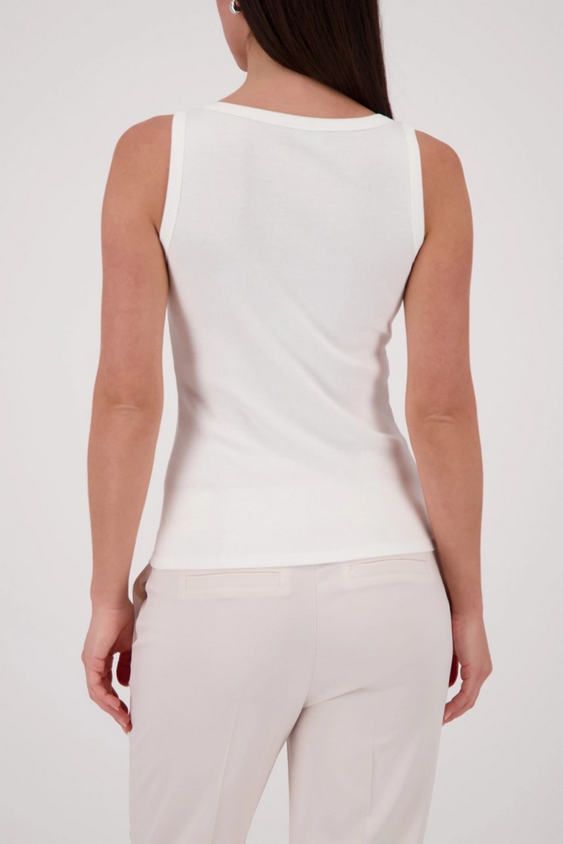 Monari Monari Γυναικείο Top Βαμβακερό Με Rhinestones Regular Fit - 3
