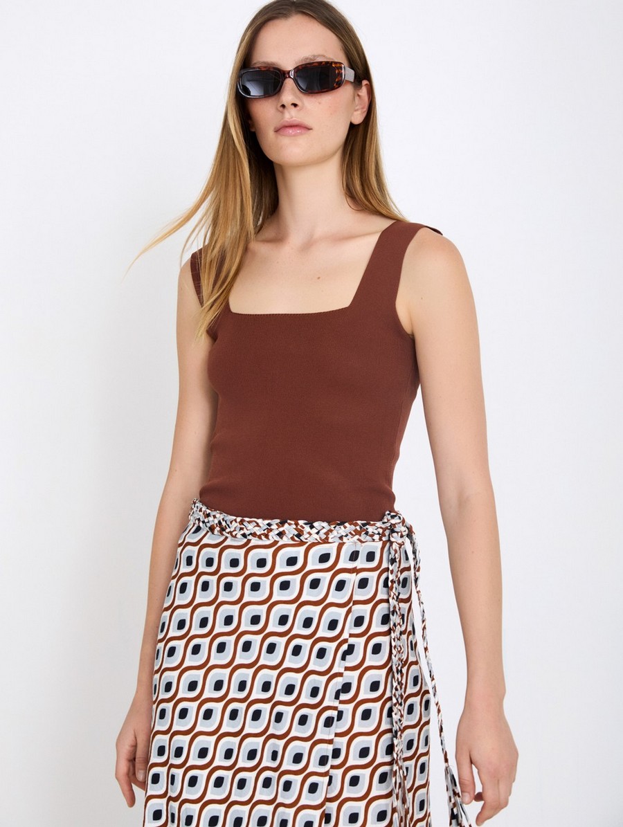Skatie Γυναικείο Top Πλεκτό Essentials Με Τετράγωνη Λαιμόκοψη φωτογραφία