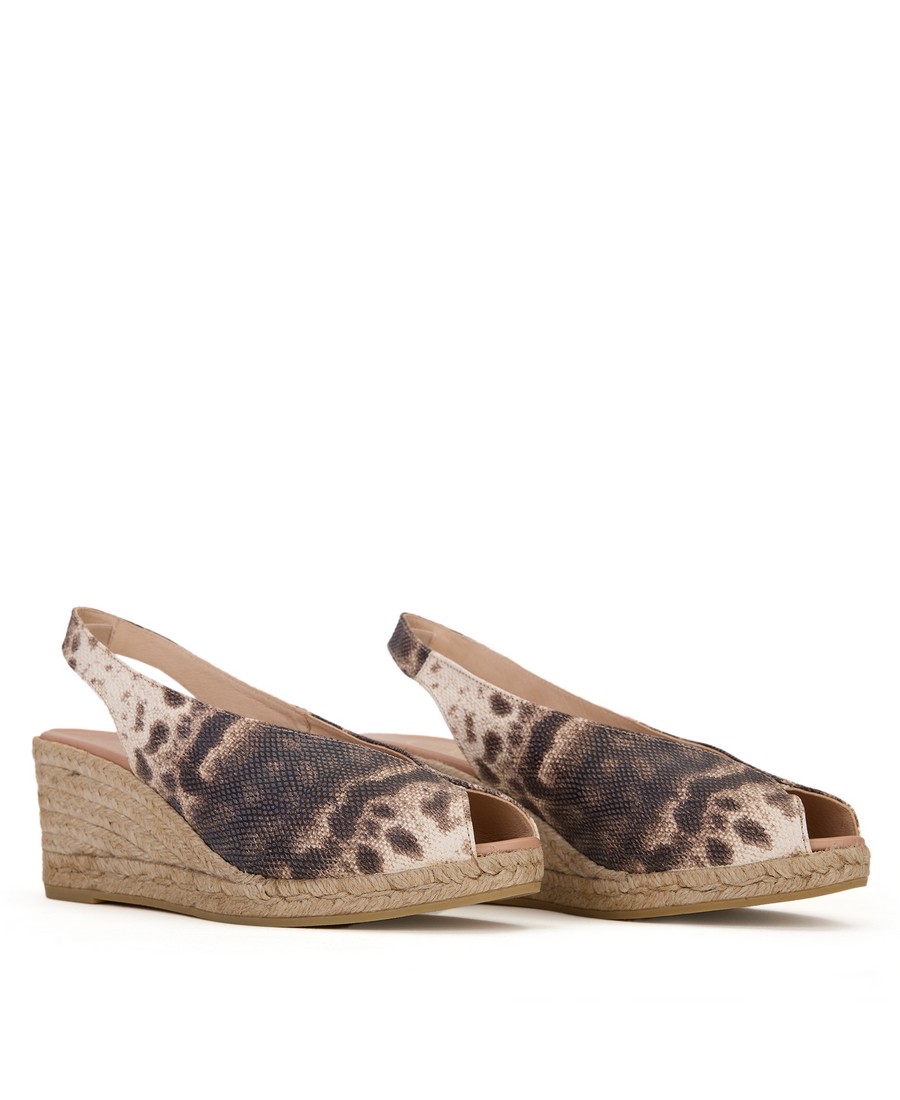 Wedge Slingback Πλατφόρμες Peep Toe φωτογραφία
