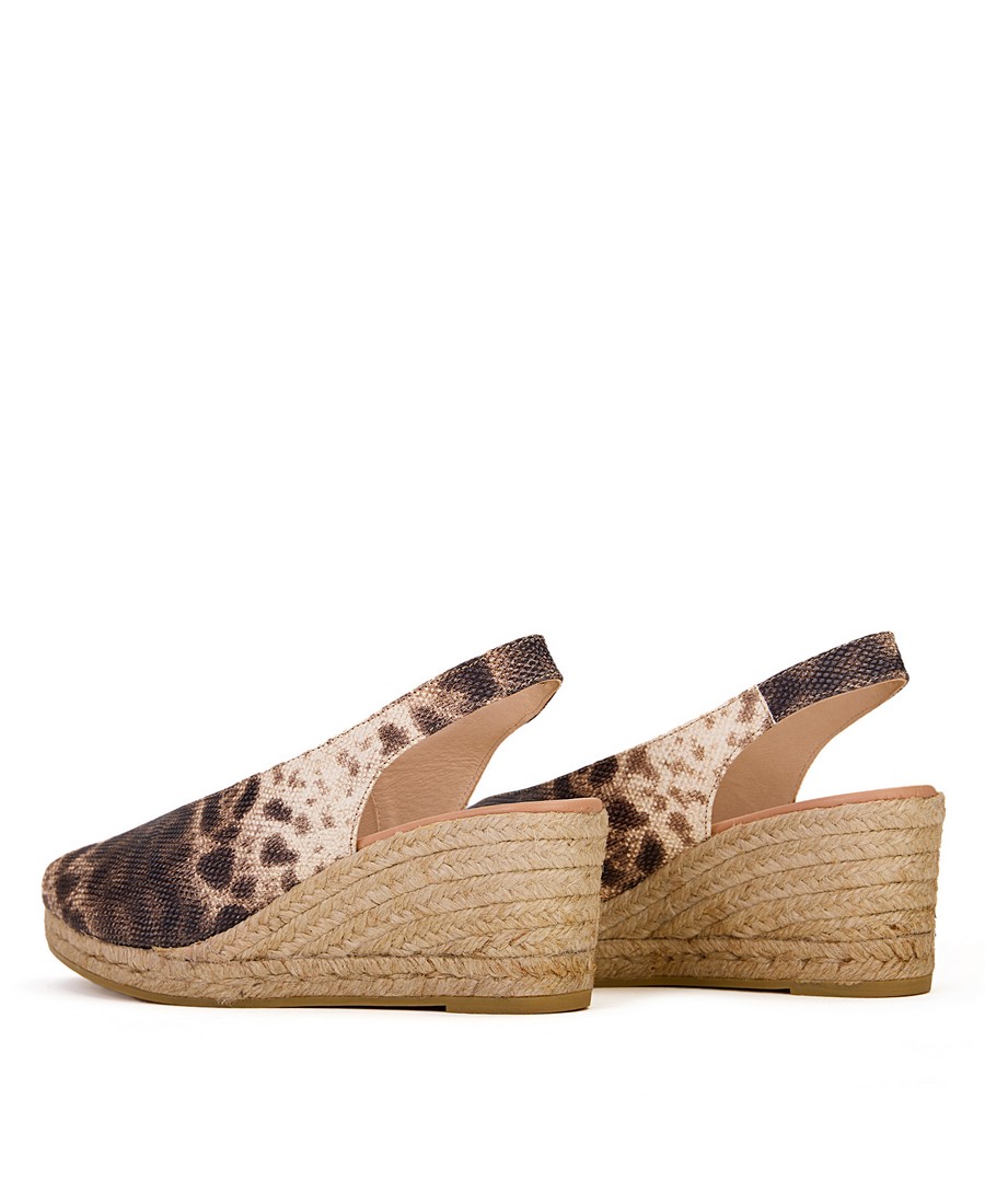 Wedge Slingback Πλατφόρμες Peep Toe φωτογραφία
