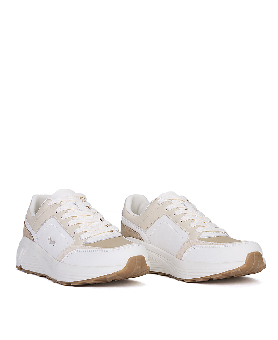 Harmont & Blaine Γυναικεία Sneakers Casual από Δέρμα & Suede σε Λευκό/Μπεζ φωτογραφία