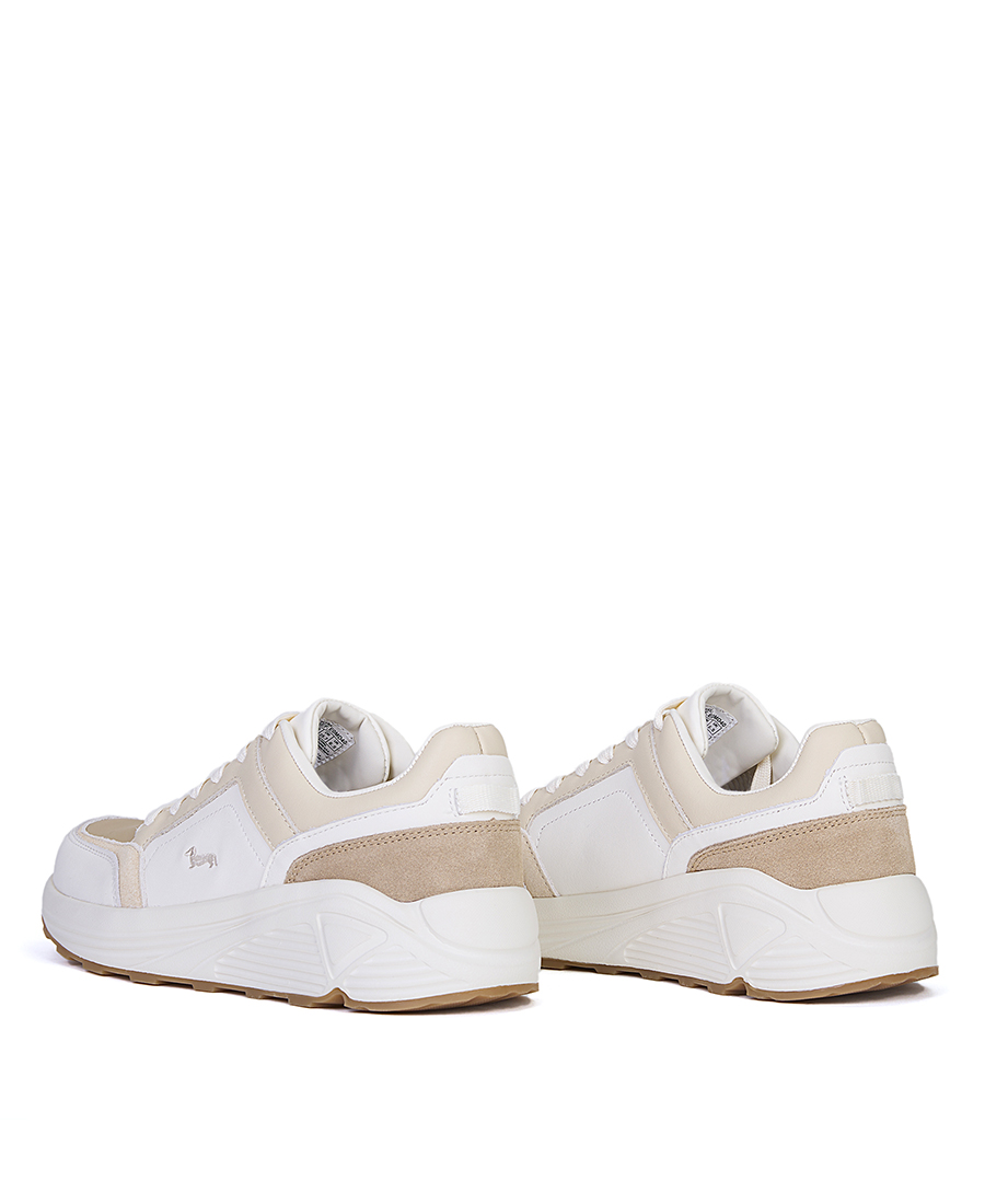Harmont & Blaine Γυναικεία Sneakers Casual από Δέρμα & Suede σε Λευκό/Μπεζ φωτογραφία