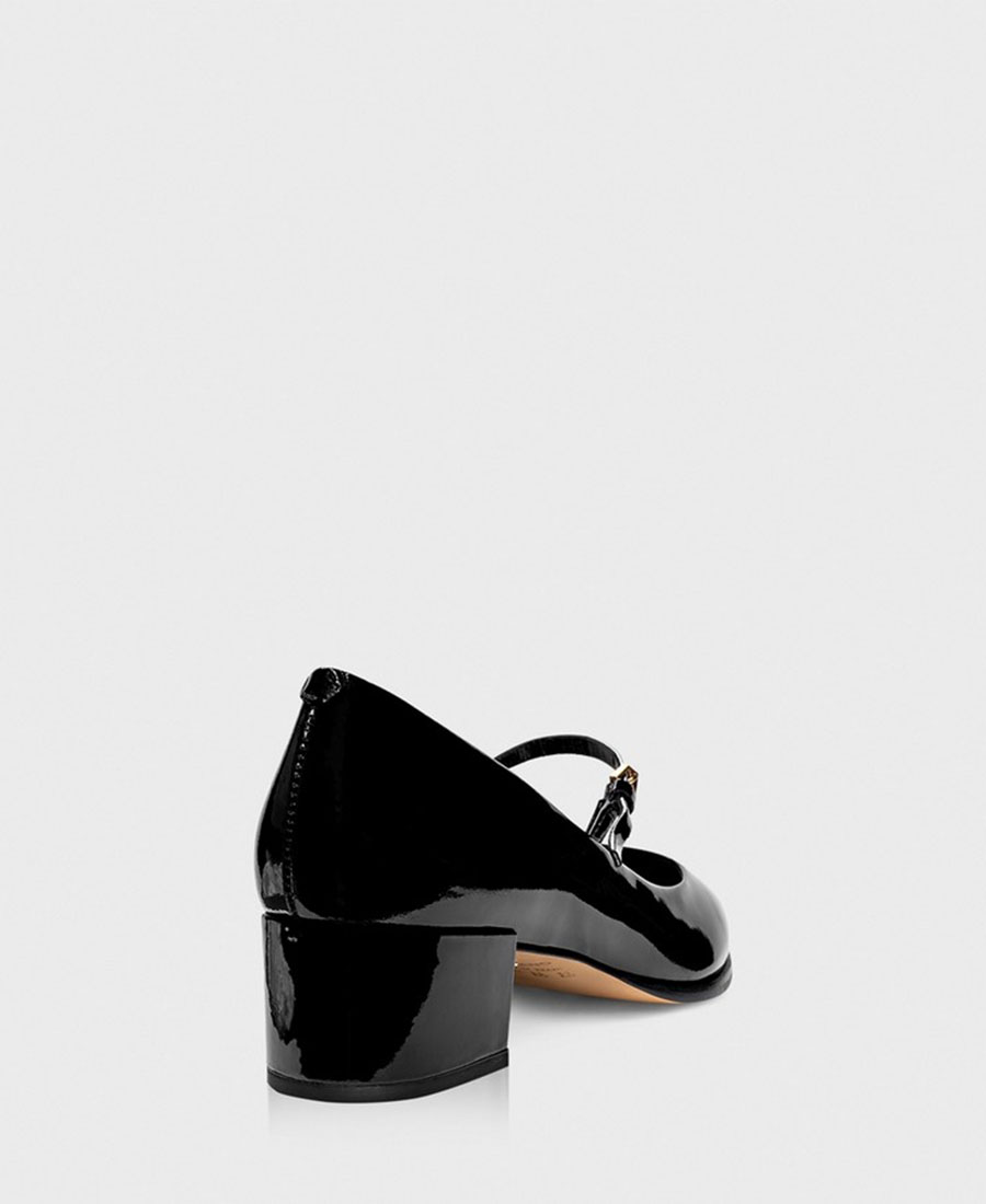 Carrano Γυναικεία Γόβα Μαύρη Mary Jane από Δέρμα φωτογραφία