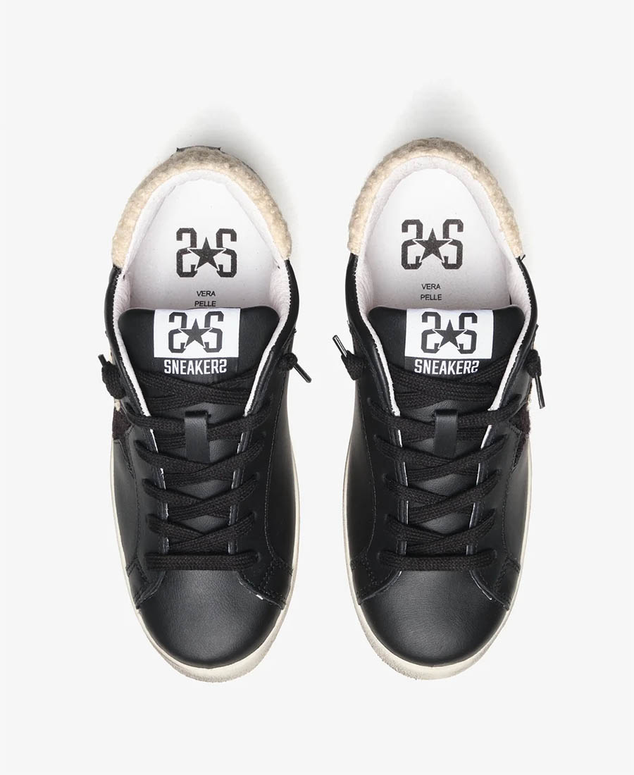 2 Star Γυναικεία Δερμάτινα Low Sneakers Prime Star σε Μαύρο φωτογραφία