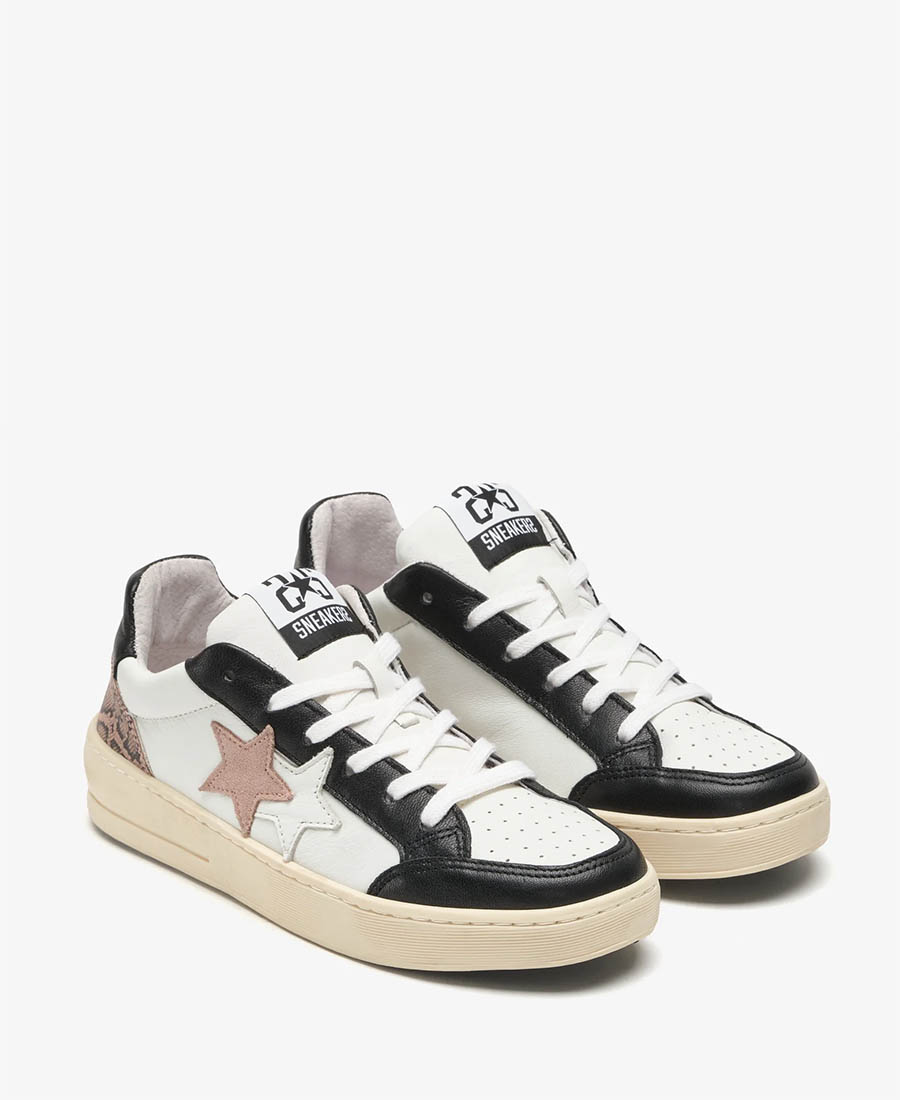 2 Star Γυναικεία Δερμάτινα Sneakers New Star σε Λευκό φωτογραφία