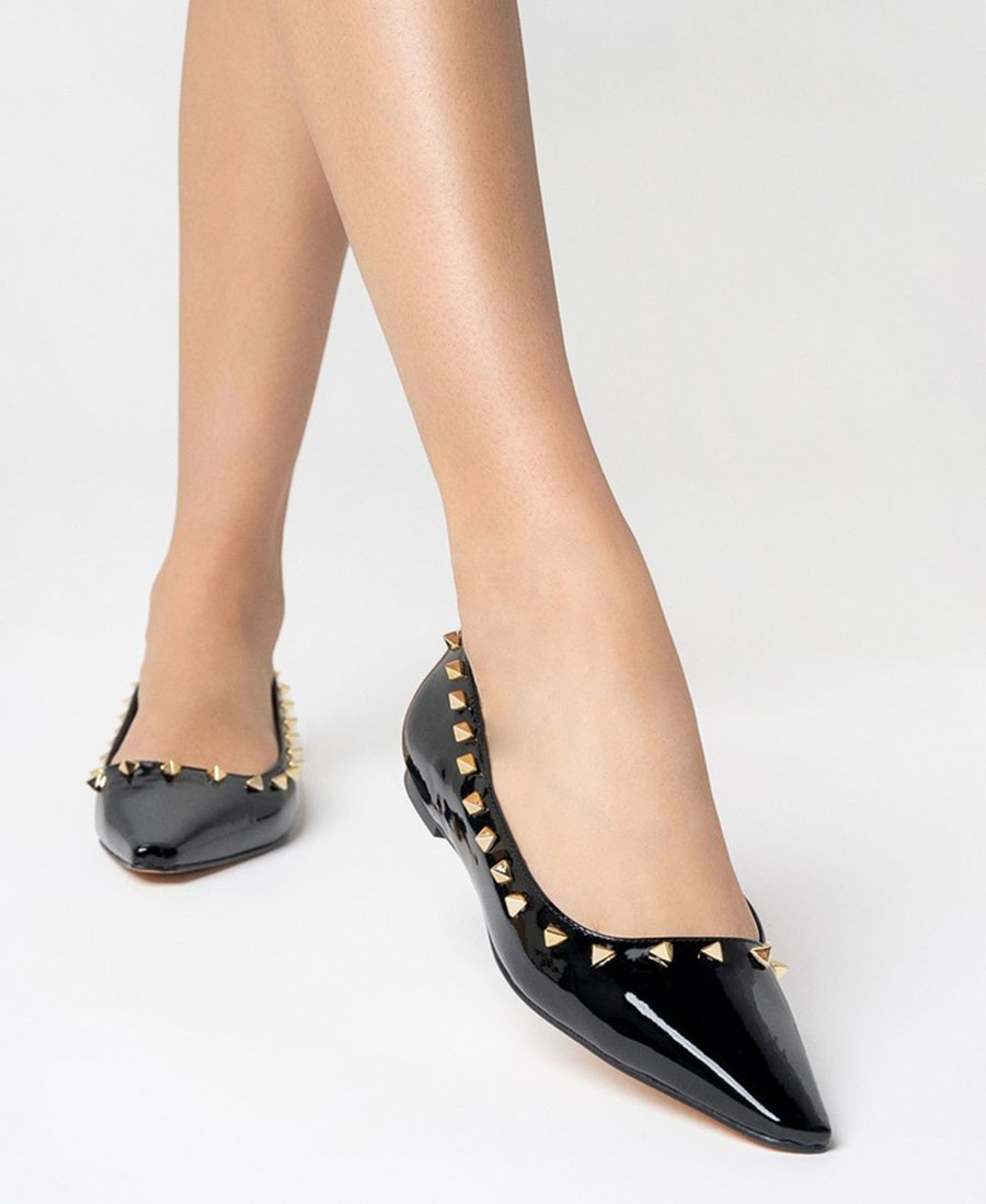 Carrano Γυναικείες Μπαλαρίνες από Δέρμα με Τρουκς φωτογραφία